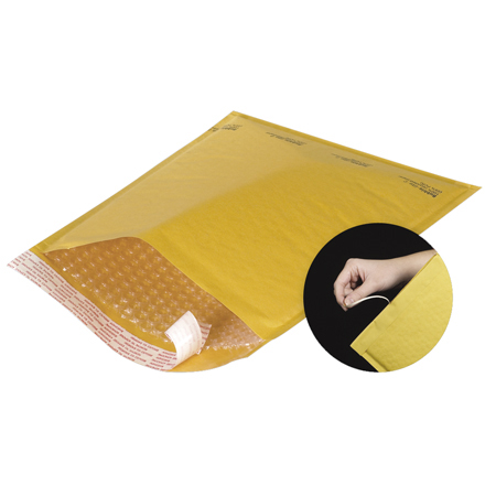 6 x 10" Kraft (25 Pack) #0 Self-Seal Bubble Mailers w/Tear Strip