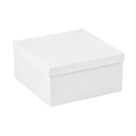 12 x 12 x 6" White Deluxe Gift Box Bottoms