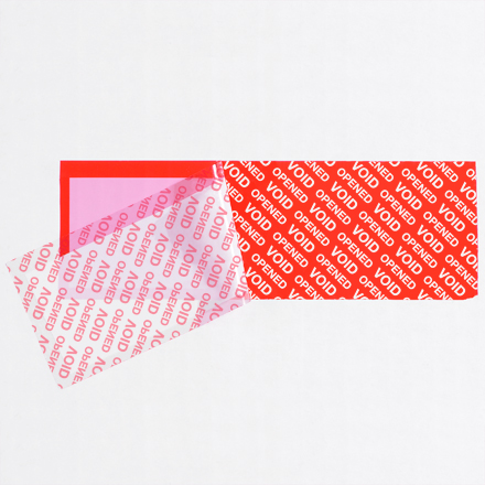 2 x 5 <span class='fraction'>3/4</span>" Red Tape Logic<span class='rtm'>®</span> Security Strips on a Roll